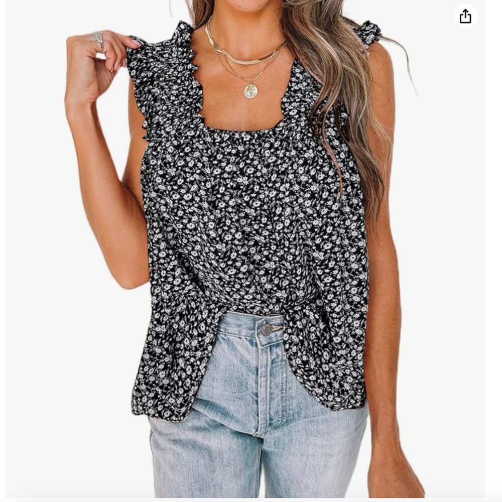 PRETTYGARDEN Boho Floral Tank Top